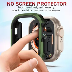 Funda protectora robusta compatible con Apple Watch Ultra, marco parachoques antichoque.