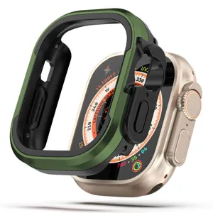 Funda protectora antichoque compatible con Apple Watch Ultra iwatch 8, verde.