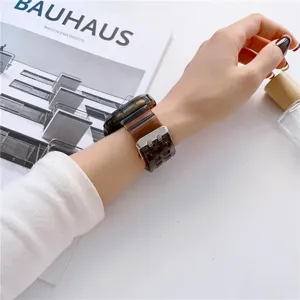 Translucent bruine siliconen sport geïntegreerde horlogeband voor Apple Watch Ultra SE 8 7