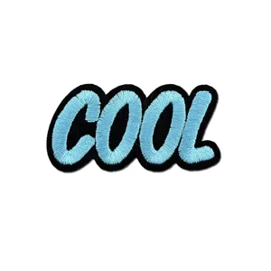 Cool embroidered letter patch dopamine colorful fabric accessory for clothing decoration DIY