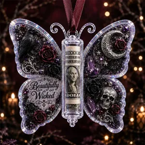 Weihnachts Acryl Schmetterling Geldhalter Gothik Hängende Dekoration Fest Geschenk