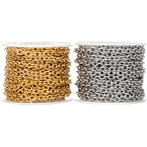 Stainless Steel Round Cross Chain DIY Jewelry Accessories O Chain For Necklace Craft Making Supply