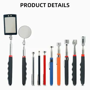 Jeu d'outils de ramassage magnétique avec miroir télescopique et lampe LED pour la réparation.