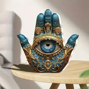 Decorazione da tavolo mano di Hamsa in acrilico occhio malvagio regalo per amici stanza