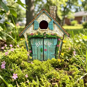 Miniature maison de jardin de fées cabane en résine jardin extérieur micro paysage
