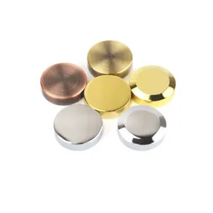 Tapones decorativos para tornillos de espejo y cubiertas de metal para letreros de vidrio