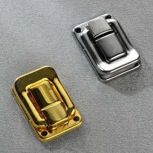 Cierres de caja de metal herrajes para cajas de regalo de madera oro y cromo set
