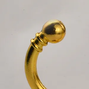 European style golden metal coat hook wall mounted single wardrobe hardware detail