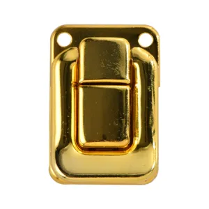 Cierre de caja de metal dorado accesorio de hardware para embalaje de regalo de madera