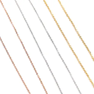 Detailed view of metal DIY cross chains necklace and bracelet jewelry accessories components.