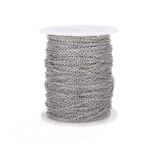 Stainless steel O-chain roll spool for jewelry DIY necklace bracelet making detail view