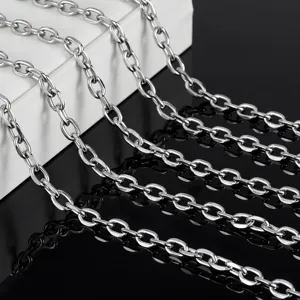 Chaîne en métal en acier inoxydable DIY bijoux accessoires collier bracelet composants
