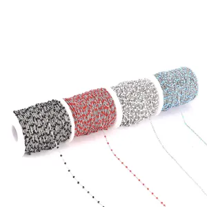 Colorful enamel bead chains for DIY jewelry making stainless steel crafted beaded craft chains