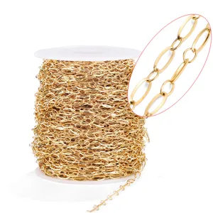 Stainless Steel Chain Gold Silver Plated Triangle Wire Chain DIY Necklace Jewelry Making Accessories Handmade Chain