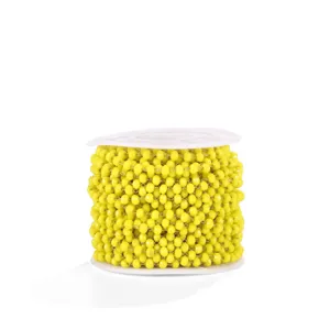 Yellow crystal glass beaded chain for DIY jewelry making, handmade bracelets and necklaces accessories
