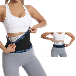 Sweat waist belt detail showing silver lining and elastic band for fitness, workout, and weight loss.