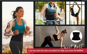 Waist sweat belt for fitness training, running and yoga support wrap for waist shaping.