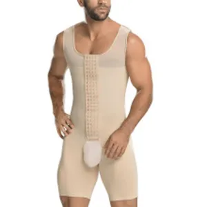 Men's full body shaper compression garment post surgery girdle belly control shapewear suit