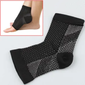 Schwarze Kompression Knöchelbandage für Sport atmungsaktive Fußstütze Socke 1 Stück