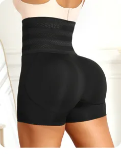 Hohe Taille Bauchweg Miedershorts mit Push Up Po Formendes Unterkleid für Damen Übergrößen.