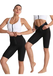 High waist sweat shorts for women, fitness gym workout sports leggings, tummy control.