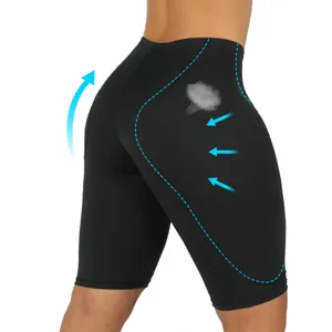 Damen hohe Taille Po-Lifting Formungsshorts schwarz atmungsaktiv für Damen Shorts neu