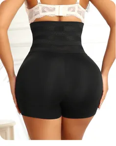 Schwarze Miederhose Damen hochtailliert figurformende Unterwäsche mit Po Push Up Shaper