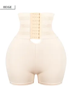 Hochtaillierte Miederhose mit Hakenverschluss, Bauchweg-Effekt und Po-Verstärkung.