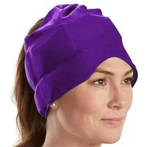 Lila Migräne Eis Kopfumschlag für Kältetherapie Linderung elastische Kopfschmerz Kappe.