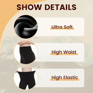 Comodissimi leggings termici a vita alta con morbido pile interno ed elevata elasticità.