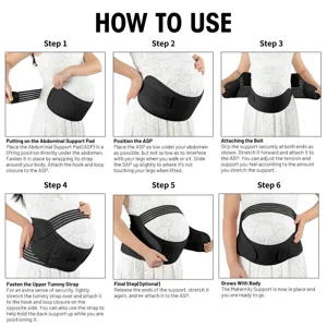 Adjustable breathable maternity belly support belt for pregnant women mid-late pregnancy.