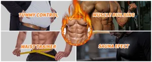 Débardeur de fitness gainant pour homme contrôle du ventre sauna pour musculation et sport.