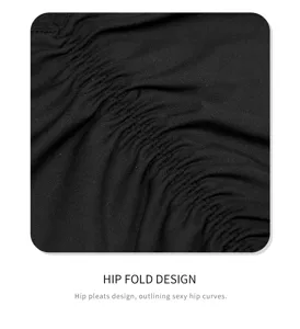 Schwarze Übergrößen Formwäsche Detail mit Po-Falten-Design zur Betonung sexy Kurven.