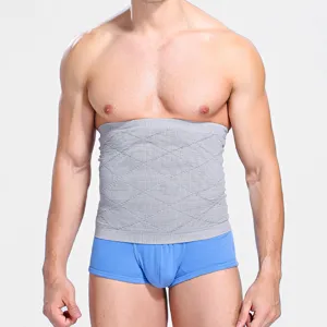 Close-up view of the elastic men abdominal binder showing breathable knit texture for daily use.