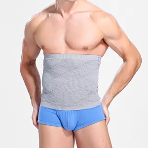 Men breathable waist trainer belt tummy control shaping girdle gray daily abdominal support body shaper