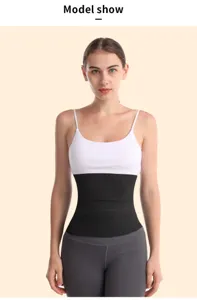 Dames taille trainer riem sport workout wikkel buikcontrole vormend lichaam fitness detail.