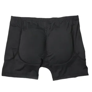 Men's black butt lifter boxer briefs, shaping underwear and comfortable enhancer shorts.