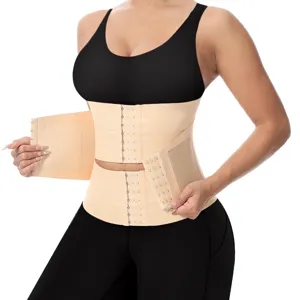 Entrenador de cintura transpirable soporte de espalda cinturón fitness gancho corsé mujer faja