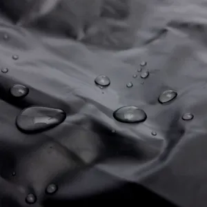 Tessuto impermeabile nero in PVC per tuta da sauna con eccellente effetto idrorepellente