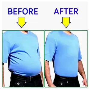 Vista detallada de chaleco moldeador de hombre con control de abdomen y compresión.