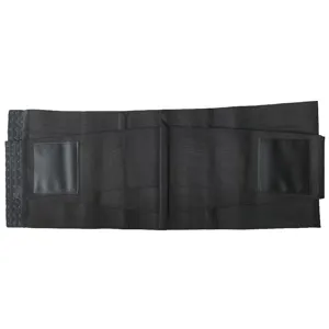 Cinturon de soporte lumbar y entrenador de cintura negro para fitness y correccion postural