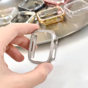 Strass Apple Watch Schutzhülle glänzender Diamant Bumper für Smartwatch Zubehör neu