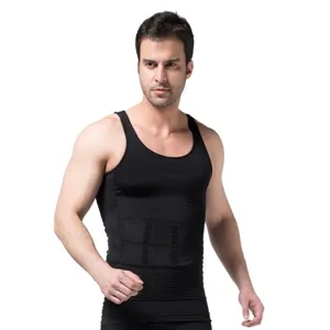 Chaleco Moldeador para Hombre Camiseta de Compresión para Control de Abdomen Ropa Interior Reductora Masculina