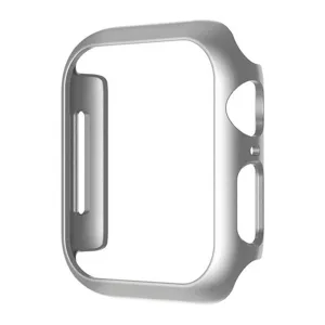 Silver PC protective bumper case detail for smart watch, sleek matte finish design.