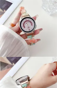 Colorful resin heart chain watch strap with metal buckle for women summer daily wear chic accessory