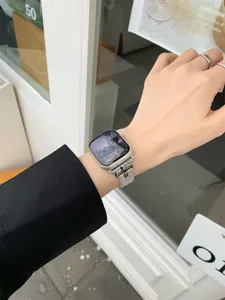 Roestvrij staal hars gesplitst horlogebandje compatibel met Apple Watch series ultra se