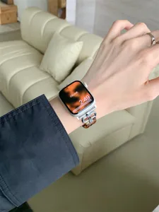Roestvrij staal en hars horlogeband compatible met Apple Watch Ultra SE 8 7 6 5