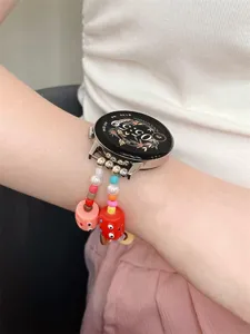 Kleurrijke kralen klein monster horlogeband detail opname voor slimme horloge accessoires.