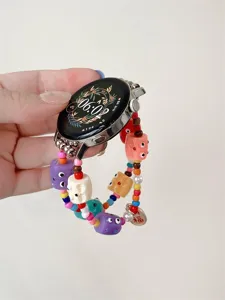 Kleurrijke monster kralen vervanging smartwatch band creatieve armband voor slimme horloge
