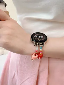 Kleurrijke kraalband detail voor Huawei horloge, creatieve schattige bedelarmband voor vrouwen.
